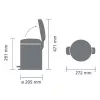 Brabantia NewIcon 5L pedaalemmer Brilliant Steel