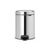 Brabantia NewIcon 5L pedaalemmer Brilliant Steel