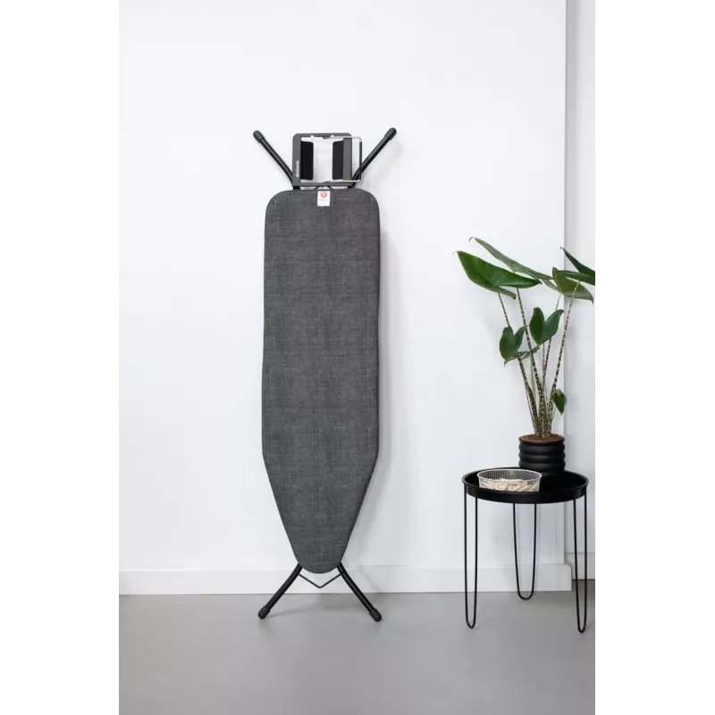 Brabantia strijkplankhoes denim black, maat B, 124x38 cm, 8mm vulling