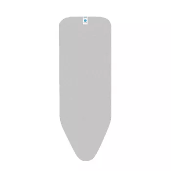 Brabantia strijkplankhoes, 124x45 cm, gemetalliseerd katoen, 2mm schuim, metallic grijs