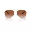 Burberry BE3147-110913 dames cat-eye zonnebril, bleekgouden montuur, bruine gradientglazen, 58mm