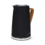 Gastronoma 18130006 elektrische waterkoker, 1,7 L, 2200 W, roestvrij staal, zwart, draadloos, 360°-basis