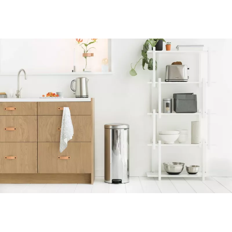 Brabantia NewIcon pedaalemmer 30L Brilliant Steel