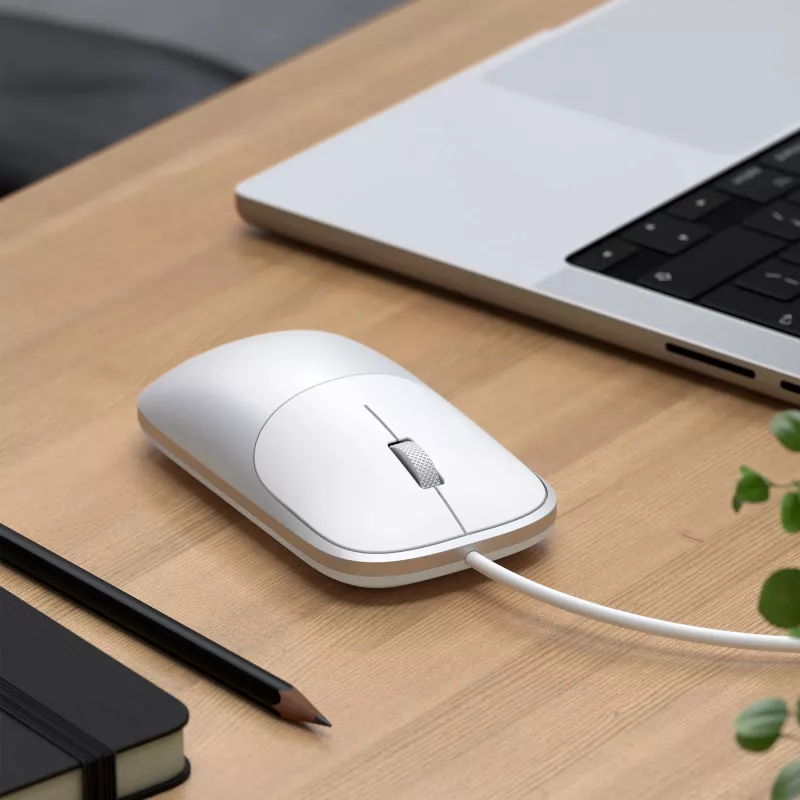 Satechi Slim LX kabelmuis, zilver