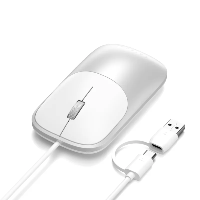 Satechi Slim LX kabelmuis, zilver
