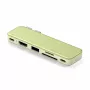 Satechi USB-C Snap Hub – multiport-adapter met 4K HDMI, 5Gbps USB, kaartlezer, 45W PD (citrus)
