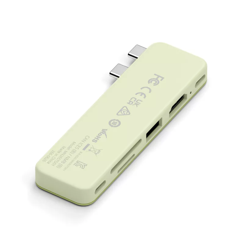 Satechi USB-C Snap Hub – multiport-adapter met 4K HDMI, 5Gbps USB, kaartlezer, 45W PD (citrus)