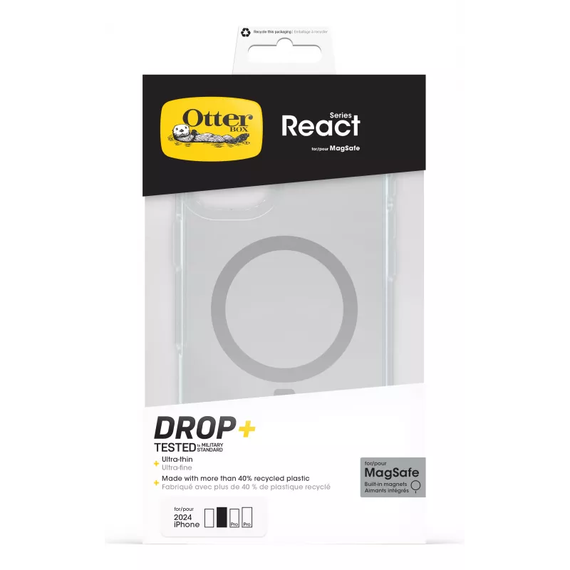 OtterBox React MagSafe hoesje voor Apple iPhone 16 Plus - transparant