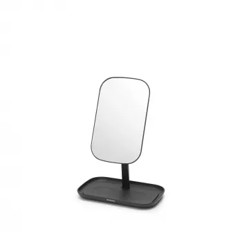 Brabantia ReNew wandspiegel met plank, donkergrijs