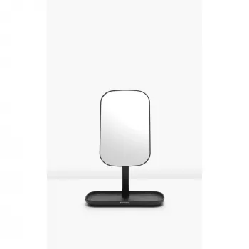Brabantia ReNew wandspiegel met plank, donkergrijs