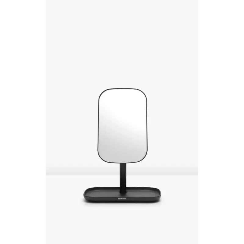 Brabantia ReNew wandspiegel met plank, donkergrijs
