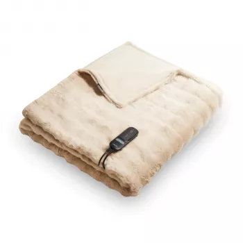 Duux Yentl elektrische deken Bubble Rabbit kunstbont beige 200x200 cm (DXOB11)