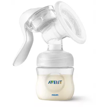 Philips Avent Lotus handmatige borstkolf met 3 bewaarbekers en adapter