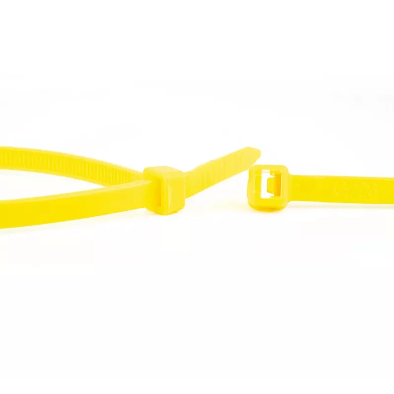 WKK gele nylon kabelbinders 100 x 2,5 mm, 100-pack 11032471