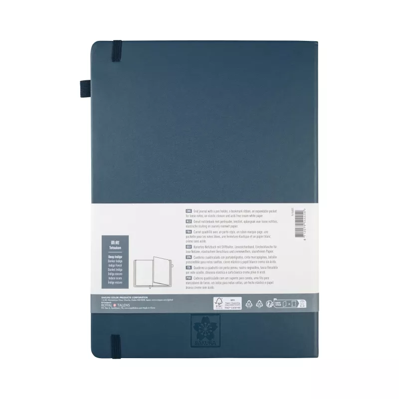 Sakura notitieboek DIN A4 geruit, donkerindigo hardcover, 160 pagina's, 1 stuk (94156805)