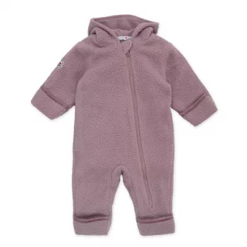 Lodger Skier Teddy baby romper, maat 62, rosé