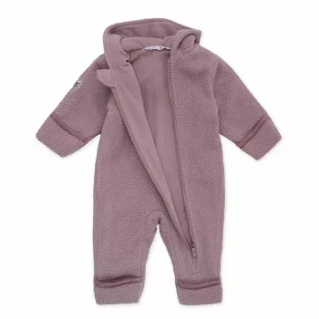 Lodger Skier Teddy baby romper, maat 62, rosé