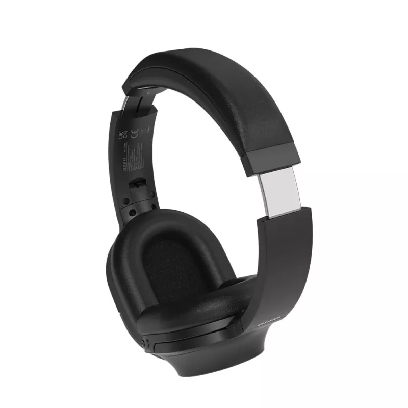 AIWA HST-220BT on-ear draadloze Bluetooth-koptelefoon, zwart