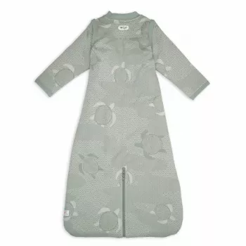 Lodger Hopper Matcha Turtle baby slaapzak met afneembare mouwen, zijde, 68/80 cm