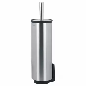 Brabantia ReNew toiletborstel en houder, matstaal, wandmontage of vrijstaand, verwisselbare borstelkop