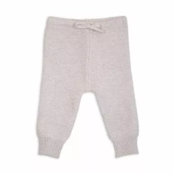 Lodger Jooger gebreide merino babybroek, Birch, maat 62