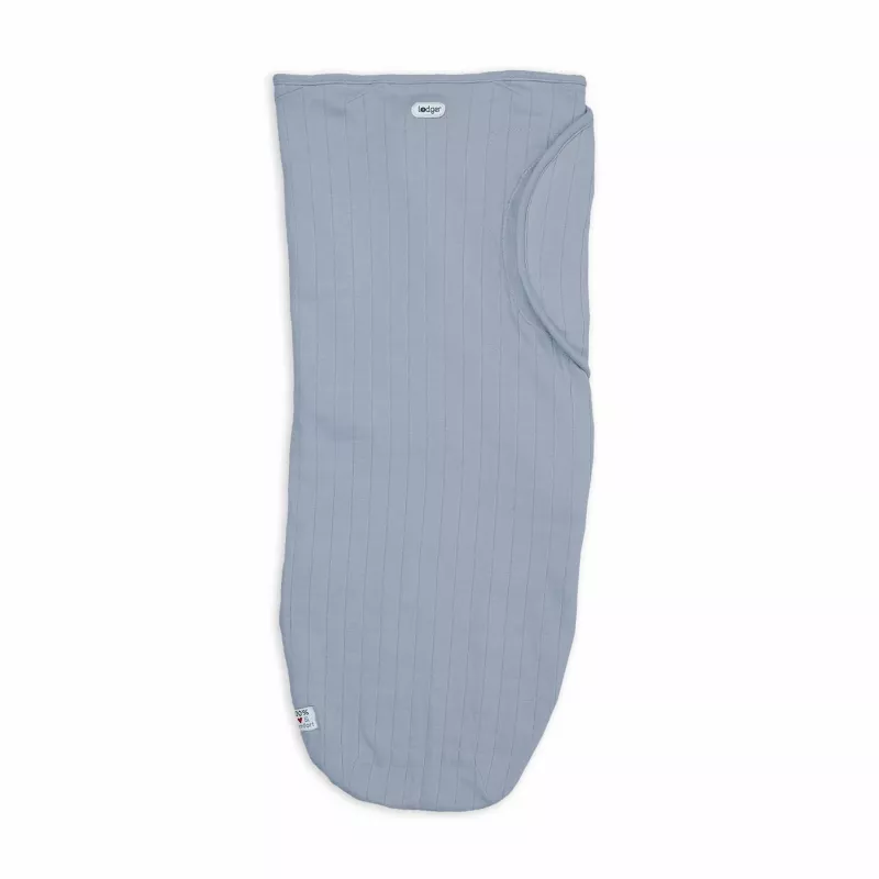 Lodger Bundler effen katoenen baby-puckdoek wikkel, Blue Fogg