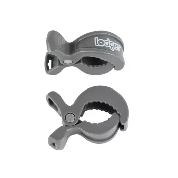 Lodger Clip Swaddler clips voor katoenen wikkeldoek (2 stuks), carbon