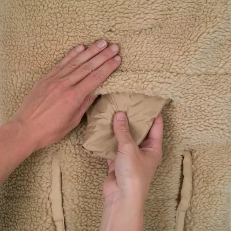 Lodger WPT 630 Teddy puckzak, beige, 100x100 cm, fleece