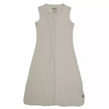 Lodger Hopper Solid mouwloze babyslaapzak, Birke, 50/62