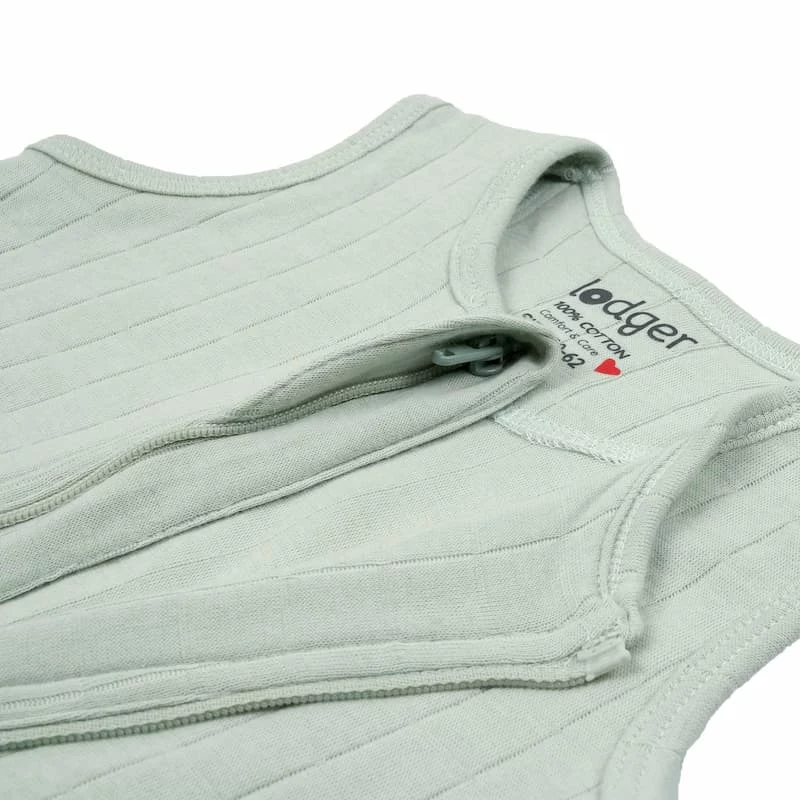 Lodger Hopper Solid babyslaapzak mouwloos, Pfefferminz, 50/62 cm, 0.5 TOG, katoen