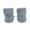 Lodger Slipper Merino Wool babyschoentjes, Blue Fogg, 6-12 maanden