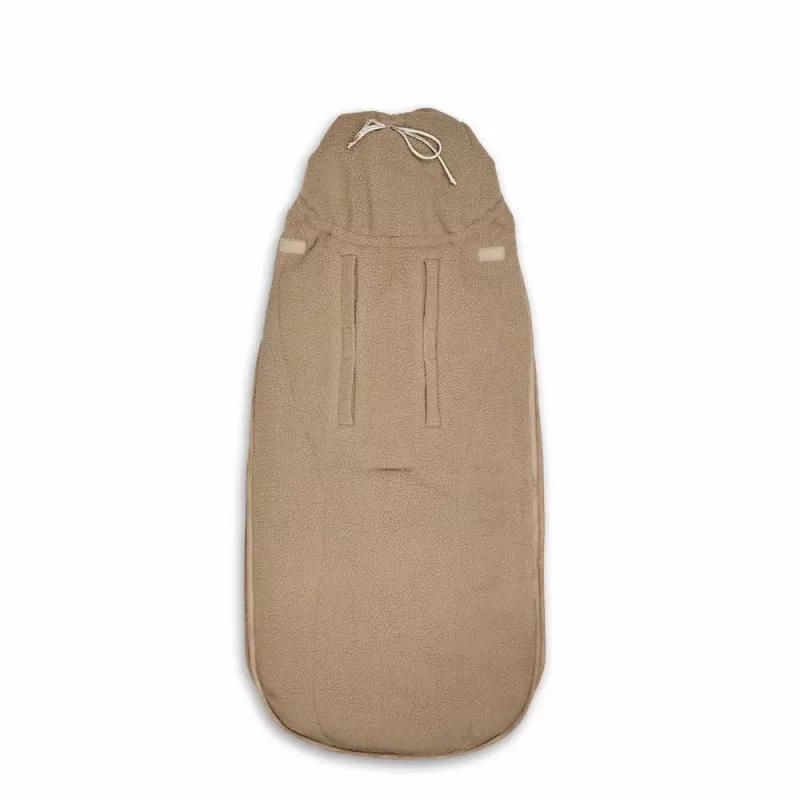 Lodger Mini BunkerTeddy all-season autostoel voetenzak, beige