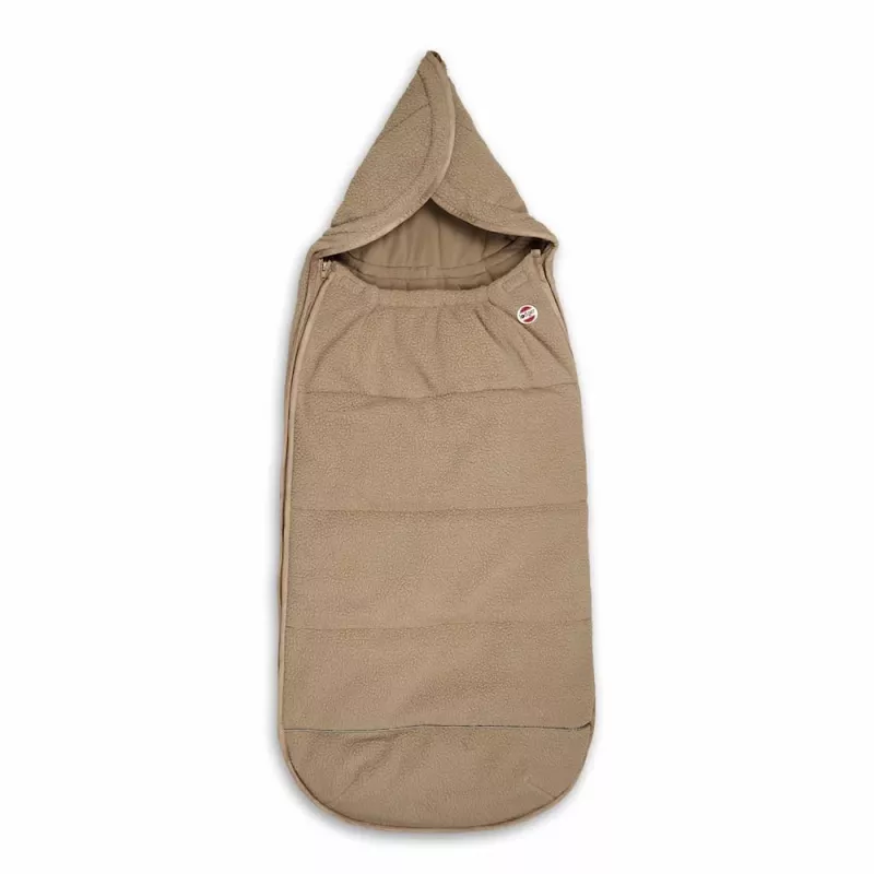 Lodger Mini BunkerTeddy all-season autostoel voetenzak, beige