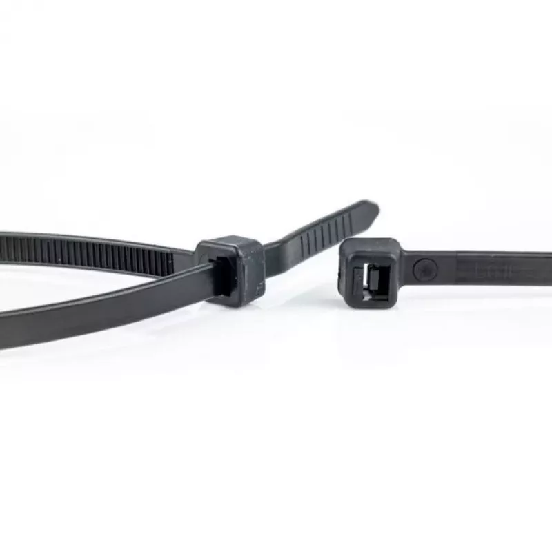 WKK UV-gestabiliseerde zwarte kunststof tie-wraps 530 x 9 mm, 100-pack 110299071