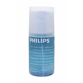 PHILIPS SVC1116B/10 beeldschermreinigingsset voor LED, LCD, plasma, OLED, smartphones, tablets, laptops, tv's - 200 ml gelspray + microvezeldoek