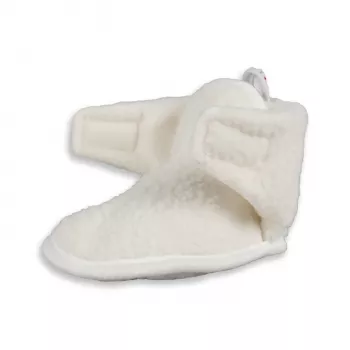Lodger Slipper Teddy babyschoentjes, Cloud Dancer, 12-18 maanden
