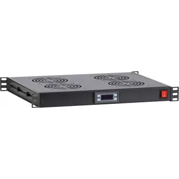 DS-IT 19 inch ventilatoreenheid met 4 ventilatoren en thermostaat (DS-FT1U4TM)