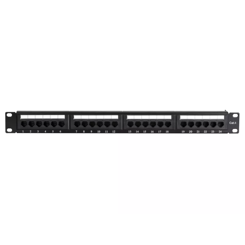 DS-IT CAT 6 UTP netwerk-patchpaneel, 19 inch, 24-poorts DS-Patch6-24UTP