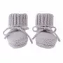 Lodger slipper Merino Wool baby booties, stone, 0-6 maanden