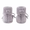 Lodger slipper Merino Wool baby booties, stone, 0-6 maanden