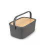 Brabantia Roll Top Broodtrommel, Mat Donkergrijs, 2-brood capaciteit, Staal