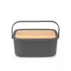 Brabantia Roll Top Broodtrommel, Mat Donkergrijs, 2-brood capaciteit, Staal