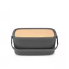 Brabantia Roll Top Broodtrommel, Mat Donkergrijs, 2-brood capaciteit, Staal