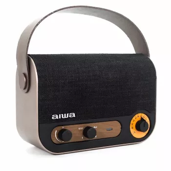 AIWA RBTU-600 draagbare Bluetooth-radio met FM, USB, AUX-in, MicroSD, oplaadbare accu