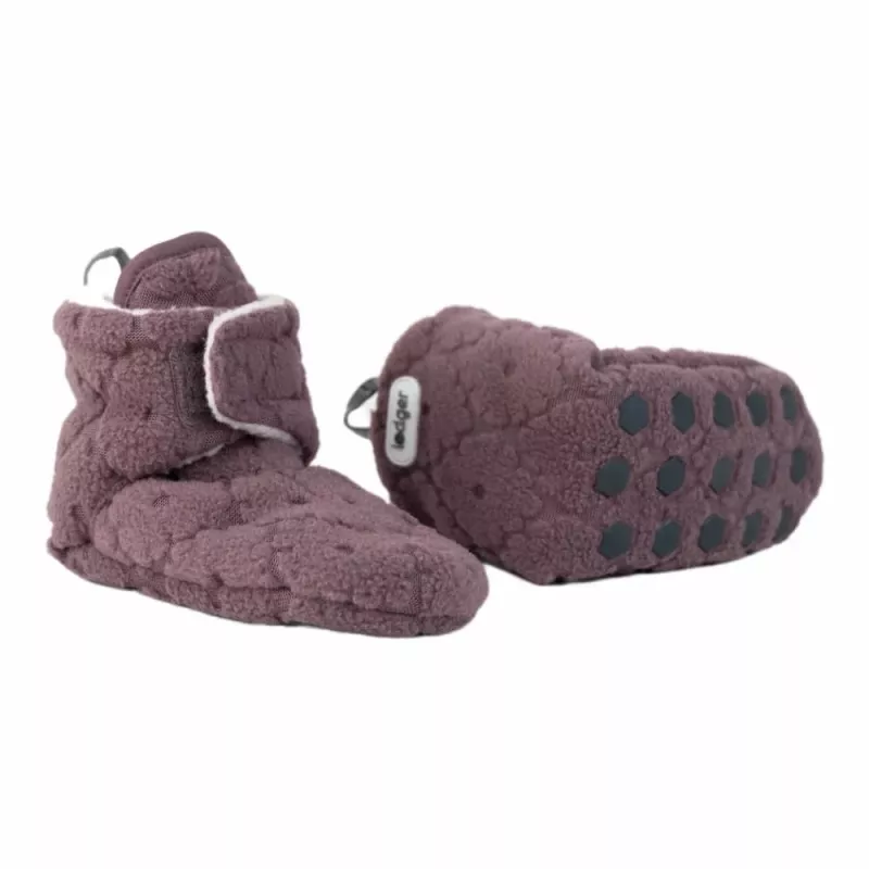 Lodger Slipper Folklore Fleece Babyschoenen, Mauve, 12-18 maanden