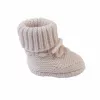 Lodger Slipper Folklore Merino-wollen babyschoenen, berk, 0-6 maanden