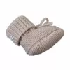 Lodger Slipper Folklore Merino-wollen babyschoenen, beige, 0-6 maanden