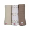 Lodger Swadler Solid Matcha katoenen puckdoek, birch, 70x70 cm, 3-pack