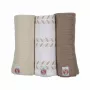 Lodger Swadler Solid Matcha katoenen puckdoek, birch, 70x70 cm, 3-pack