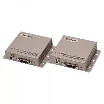 Gefen DVI ELR-Lite extender via een CAT5, zender- en ontvangereenheden